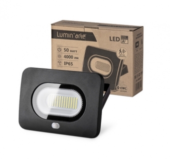 Фото Прожектор LED с датчиком движения  IP65 50W 5500K